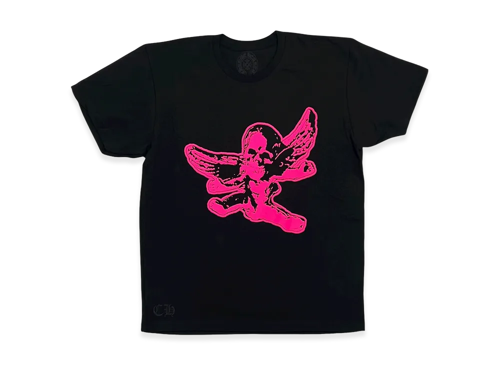 クロムハーツ フォティ ロゴ ショートスリーブ Tシャツ "ブラック/ピンク"