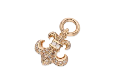 Chrome Hearts BS Flare With Pave Diamond Necklace Top "Yellow Gold"