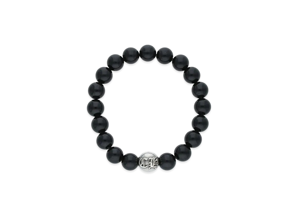 Chrome Hearts Tourmaline Bead Bracelet "Black/Silver"