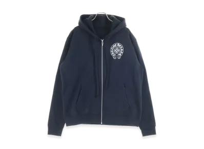 Chrome Hearts Back Horseshoe Print Dagger Zip Up Sweat Hoodie "Black"