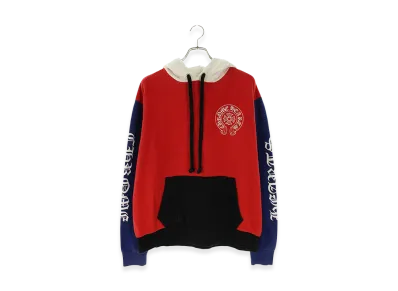 Chrome Hearts Matty Boy Tricolor Chomper Pullover Hoodie "Red/White/Blue"