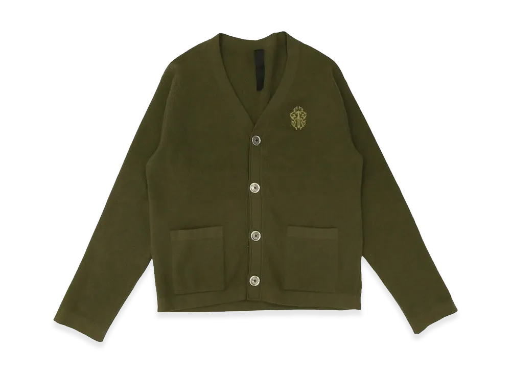 Chrome Hearts Thermal Cashmere Vine Dagger Cardigan "Khaki"