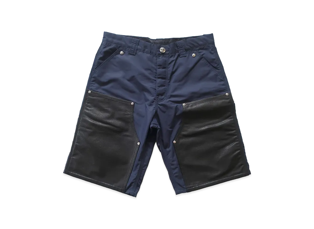 Chrome Hearts Nylon Carpenter Leather Double Knee Short "Navy"