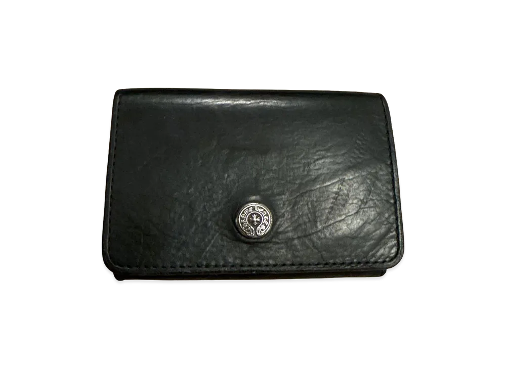 クロムハーツ OPEN WOUND コンパクト レザー ウォレット "ブラック"