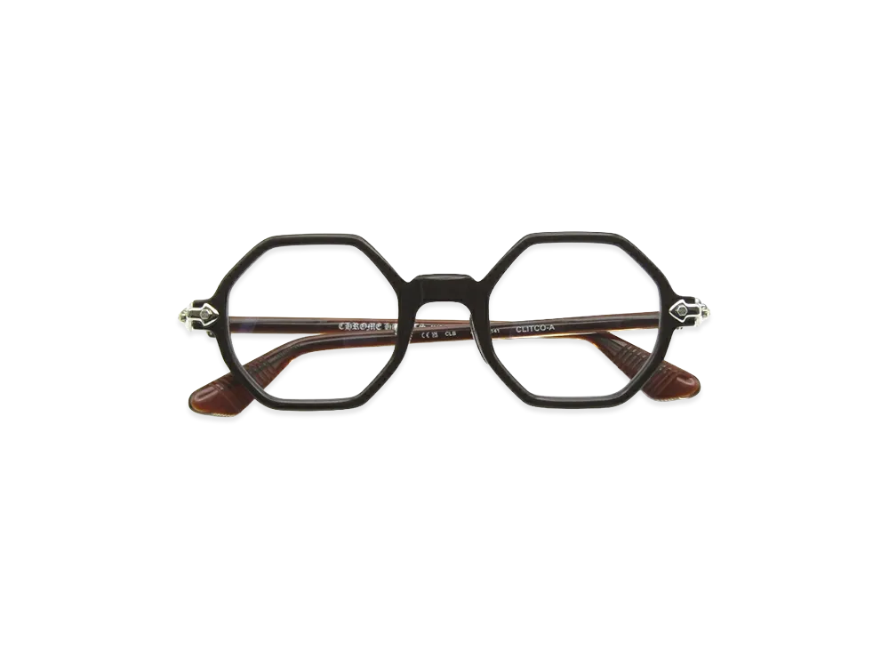 クロムハーツ CLICTO-A オクタゴン アイウェア "クリア/ブラウン"