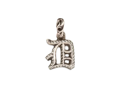 Chrome Hearts Diamond Alphabet Stack D Initial Charm "Silver"
