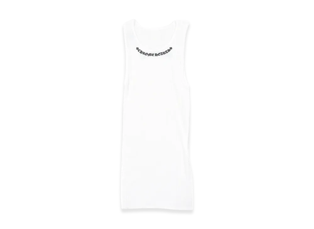 Chrome Hearts Neck Logo Scroll Label Tank Top "White"