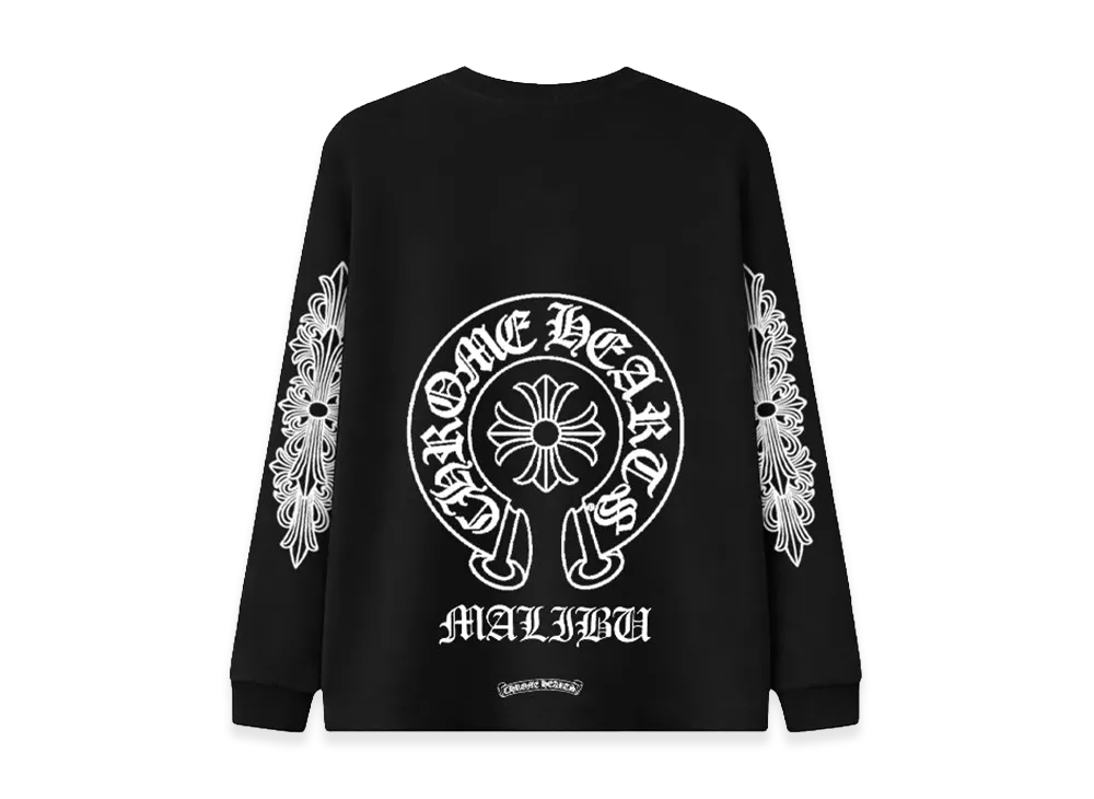 Chrome Hearts Malibu Exclusive Horseshoe L/S T-Shirt "Black"