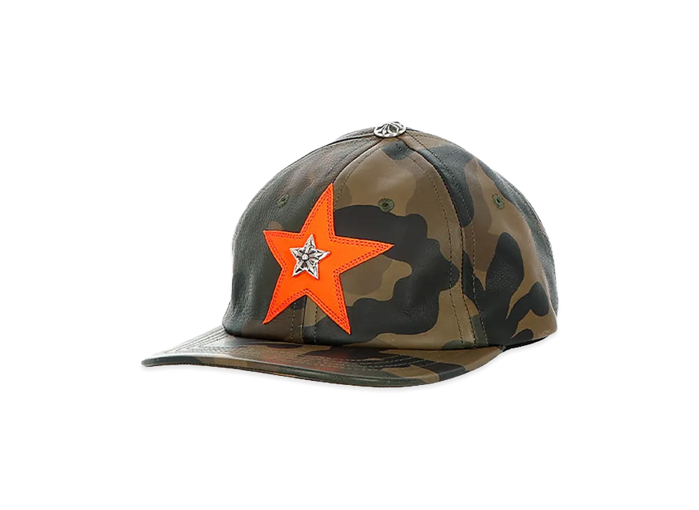 Chrome Hearts Star Patch Leather Cap "Khaki/Camo"