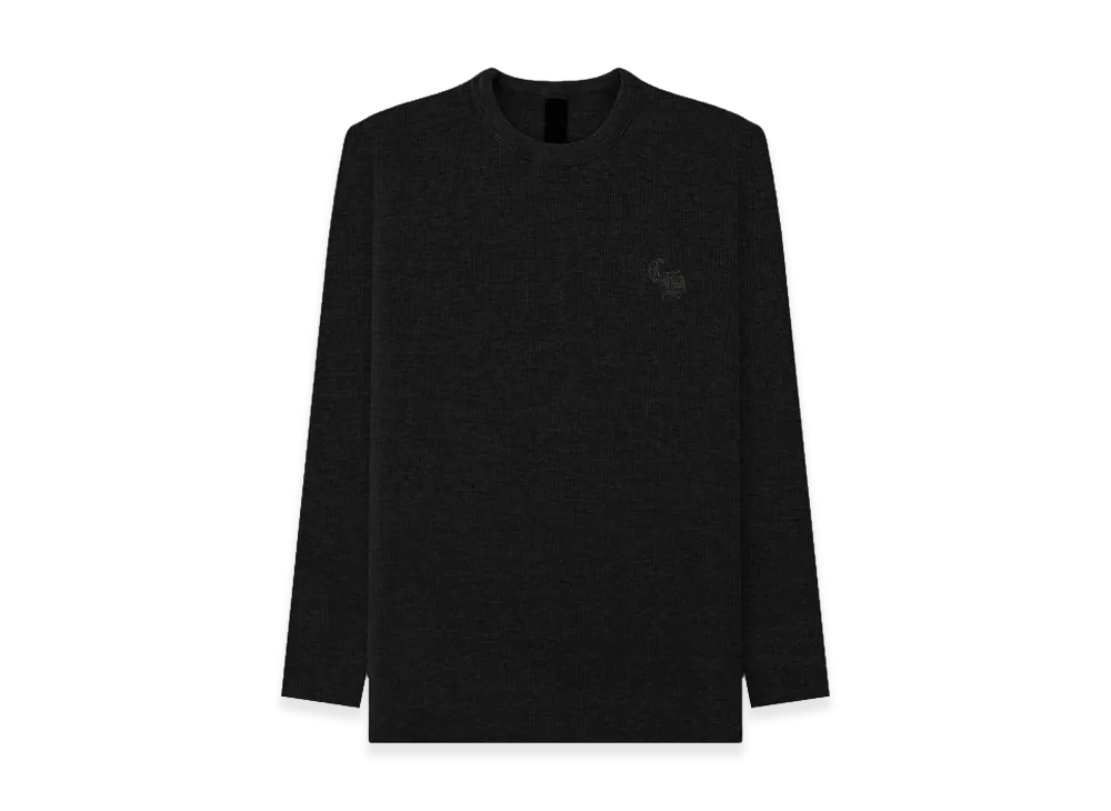 Chrome Hearts Letter Waffle Thermal L/S T-Shirt "Black"