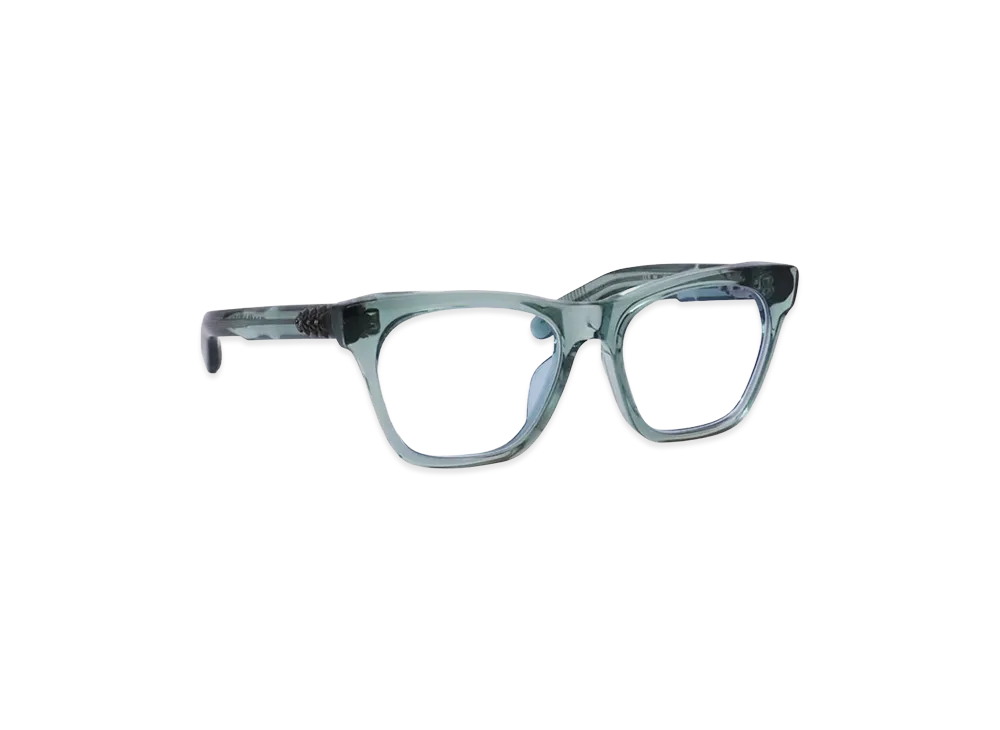 Chrome Hearts 53 19-142 CLITTERATI Star Temple Clear Frame Sunglasses "Blue"