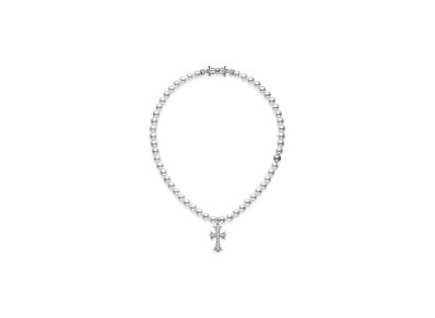 Chrome Hearts x MIKIMOTO Tiny Fat Necklace "White Gold"