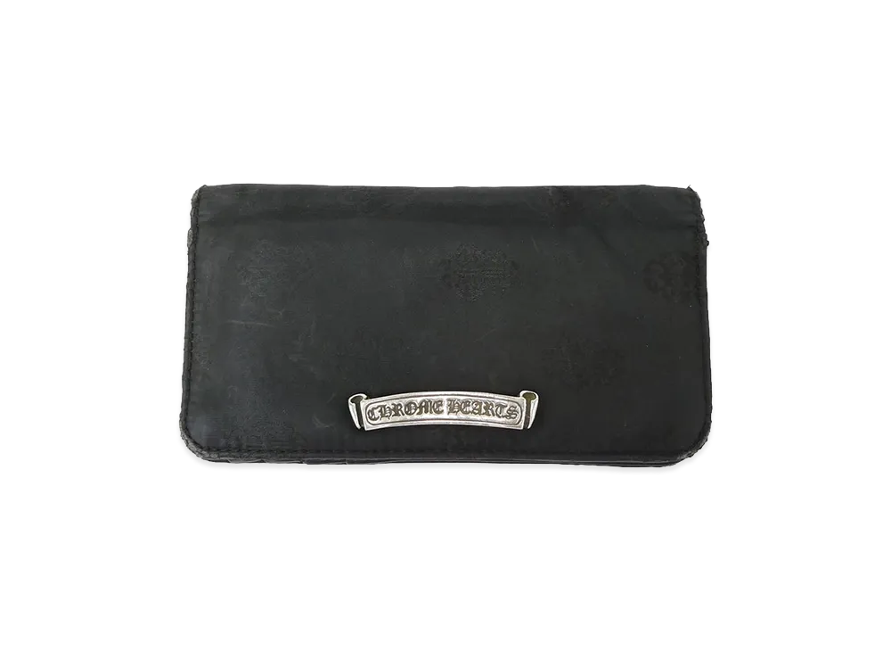 クロムハーツ スクロールラベル ナイロンウォレット "ブラック"