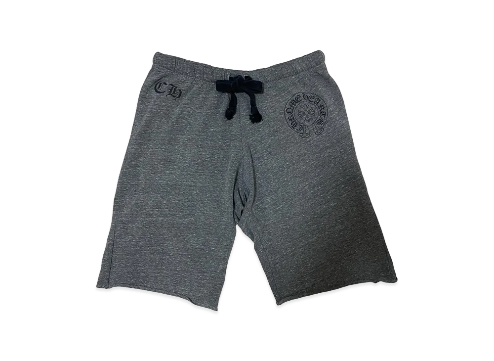 クロムハーツ ホースシュー プリント スウェット ハーフパンツ "グレー"