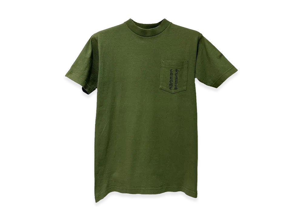 クロムハーツ スクロール ロゴ Tシャツ "オリーブ"