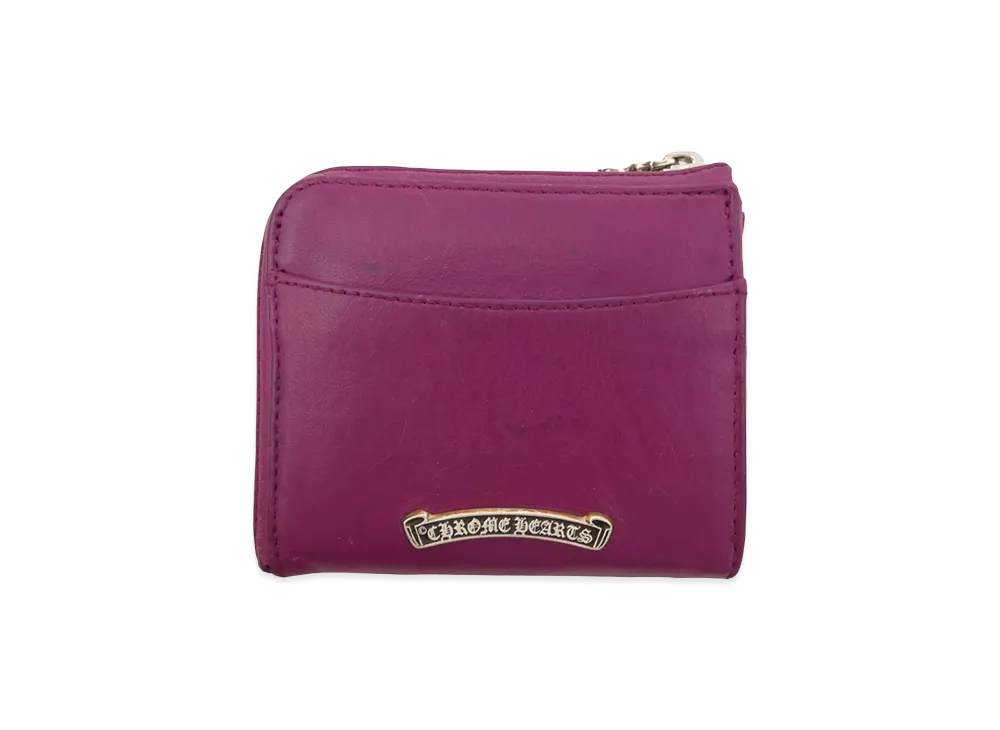 Chrome Hearts Filigree Plus Half Zip Leather Wallet "Purple"