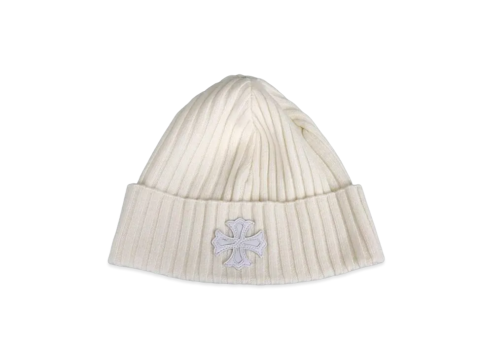クロムハーツ カシミヤ CHプラス パッチ ビーニー "ホワイト"