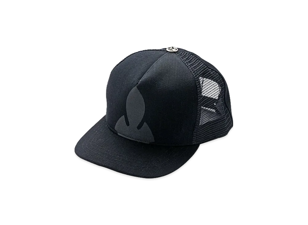 Chrome Hearts Fleurknee Print Denim Trucker Cap "Black"