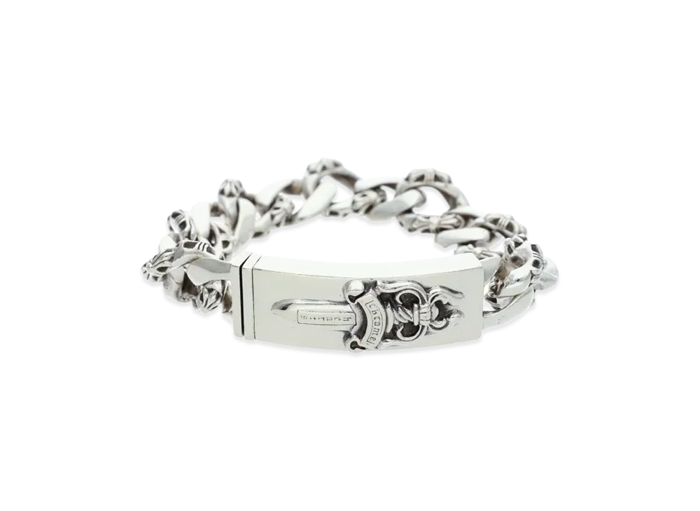 Chrome Hearts Dagger ID Fancy Link Silver Bracelet "Silver"