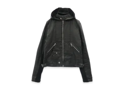 Chrome Hearts Coated Padded Hooded Jacket with Dagger & Cross Ball Zips "Black"