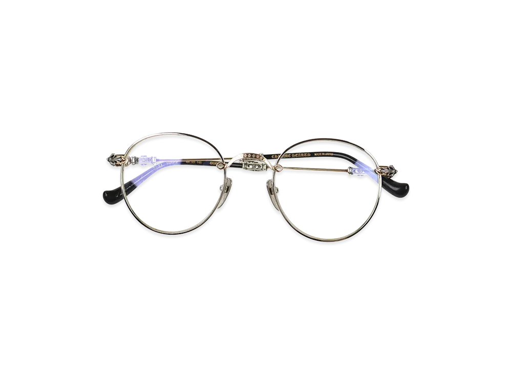 クロムハーツ BUBBA-A ラウンド フレーム グラス "シルバー/ピンクゴールド/ブラック"