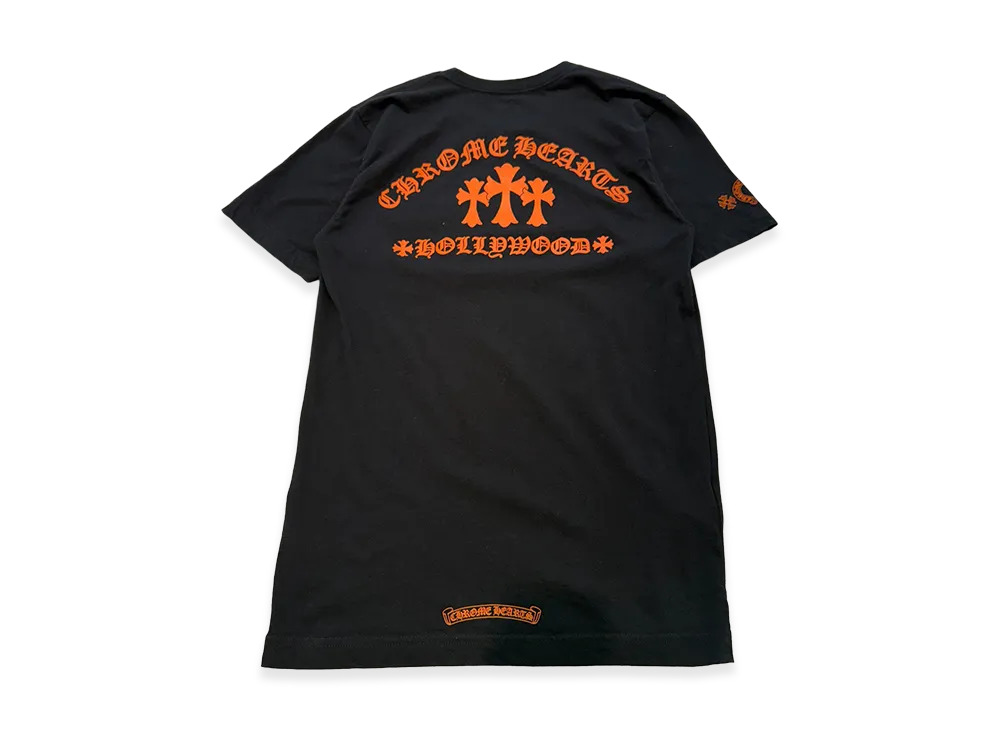 Chrome Hearts King Taco 3 Cemetery Cross Print T-Shirt "Black/Orange"