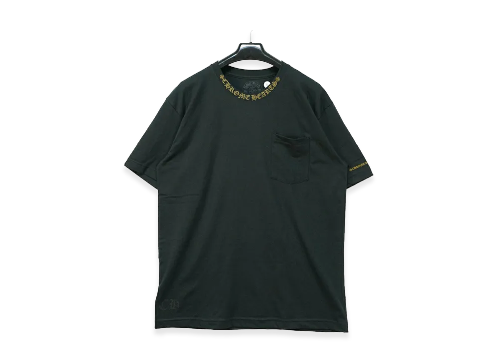 Chrome Hearts Gold Neck Logo S/S T-Shirt "Black/Gold"