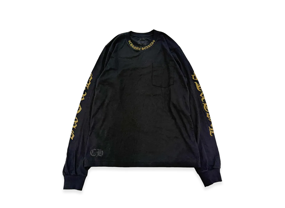 Chrome Hearts Army Green Neck Logo L/S T-Shirt "Black/Army Green"