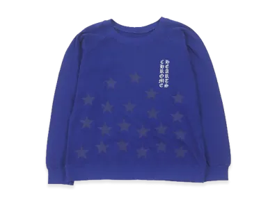 Chrome Hearts Scroll Logo & Stars Crewneck "Blue"
