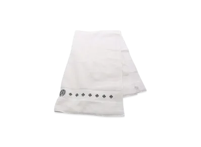 Chrome Hearts Horseshoe & CH Cross Embroidered Bath Towel "White"