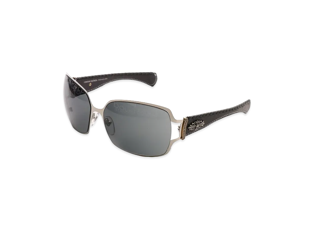 Chrome Hearts Optical POON II "Silver / Black Leather"