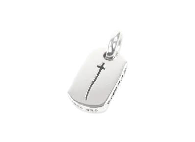 Chrome Hearts Tiny Dog Tag RS Cross Pendant "Silver"
