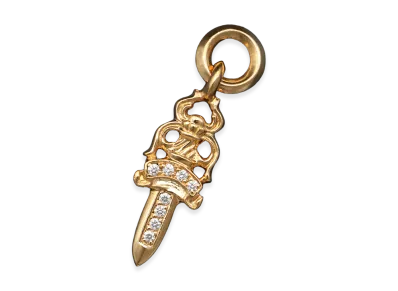 Chrome Hearts #5 Dagger Charm 22K Diamond "Gold"