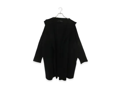 Chrome Hearts Take The Cannoli Calf Hair Cross Patch Hooded Knit Cardigan "Black/Silver"