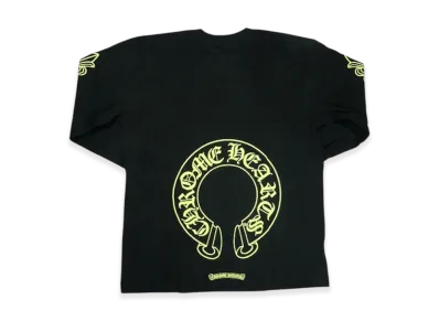 Chrome Hearts Horse Shoe L/S T-Shirt "Black/Neon Yellow"