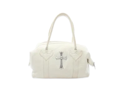 Chrome Hearts Monica Large Cross Leather Handbag "White"
