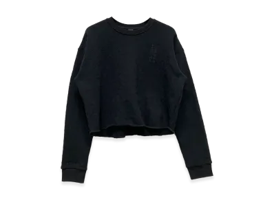 Chrome Hearts Y Not Vertical Logo Cropped Sweatshirt "Black"