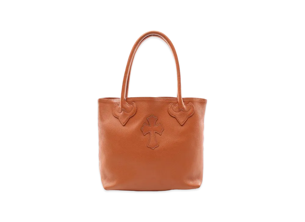 Chrome Hearts 1 Cemetery Cross Patch FS Tote "Light Brown"