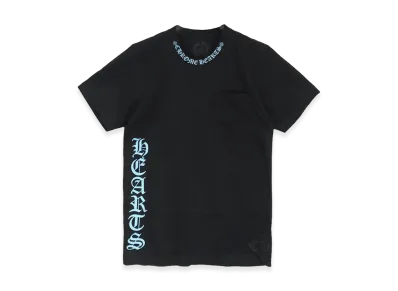 Chrome Hearts Blue Script Neck Logo S/S T-Shirt "Black/Blue"