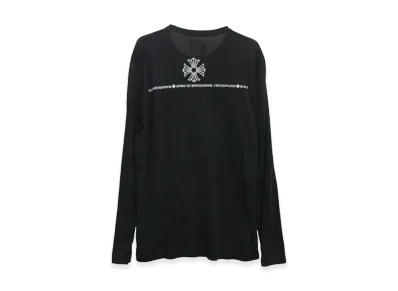 Chrome Hearts CH Plus Scroll Label Back Print L/S T-Shirt "Black"