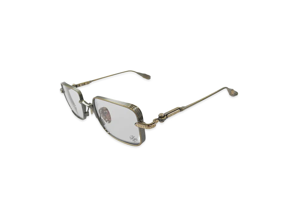 Chrome Hearts ASSSOLUTLY Square Optical Glasses "Gold"