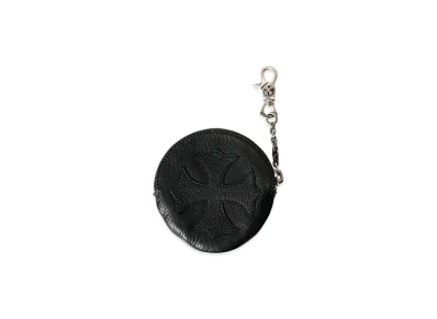 Chrome Hearts CH Plus Coin Purse Clip Chain Leather Wallet "Black"