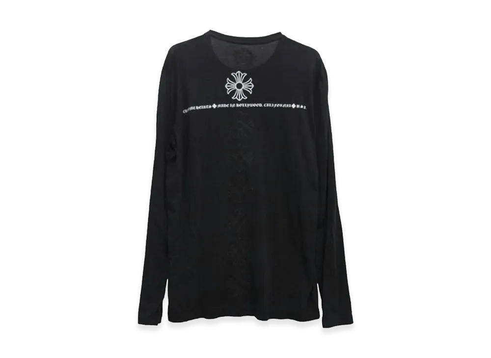 Chrome Hearts CH Plus Back Scroll Label L/S T-Shirt "Black"