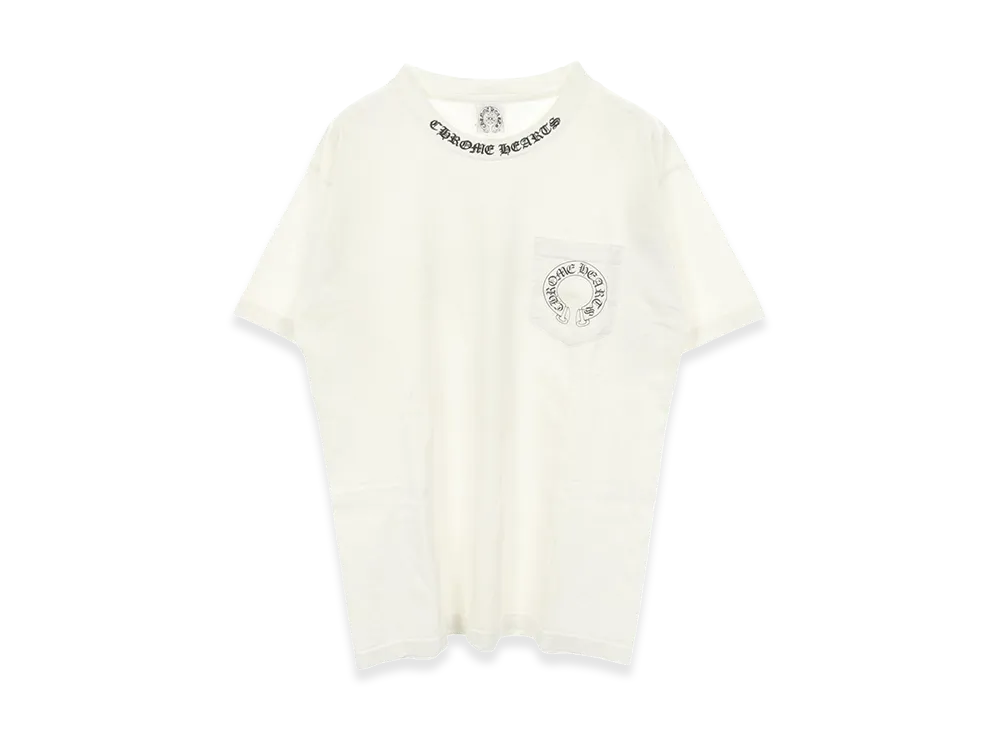 クロムハーツ ホースシュー ネックロゴ Tシャツ "ホワイト"