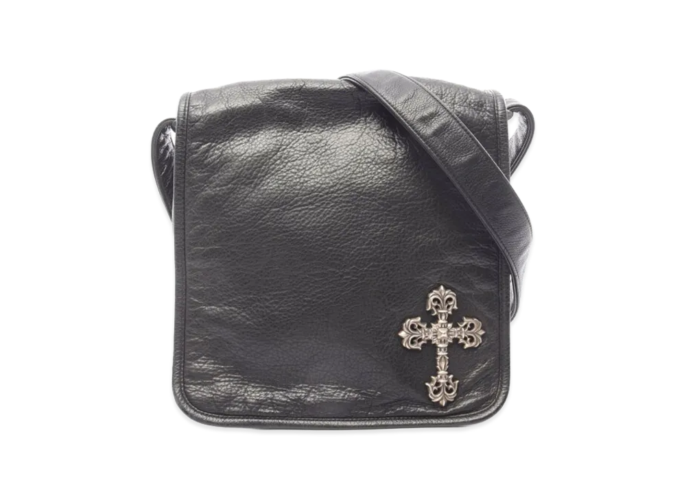 Chrome Hearts Filigree Cross Leather Shoulder Bag "Black"