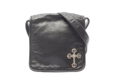 Chrome Hearts Filigree Cross Leather Shoulder Bag "Black"