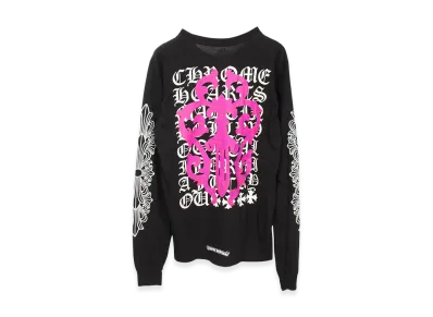 Chrome Hearts Dagger Eye Chart Floral Sleeve L/S T-Shirt "Black"