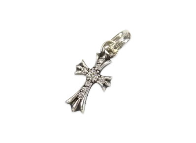 Chrome Hearts CH Cross Baby Fat SV925 Diamond Charm "Silver"