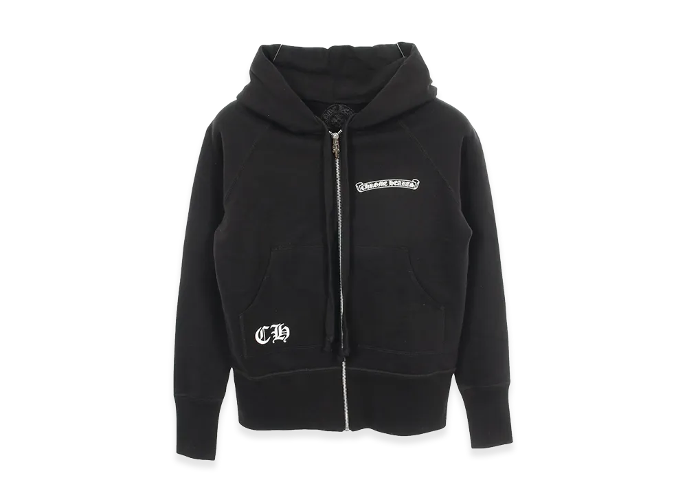Chrome Hearts Fleurknee Multi Logo Zip Up Hoodie "Black"