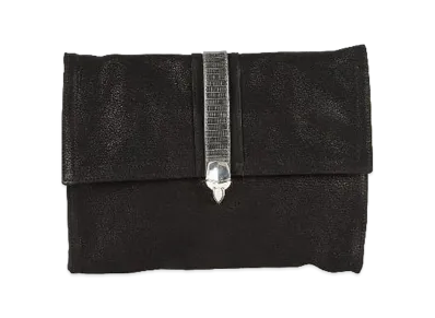 Chrome Hearts Salted Pretzel Grey Lizard Leather Hand Bag "Black"